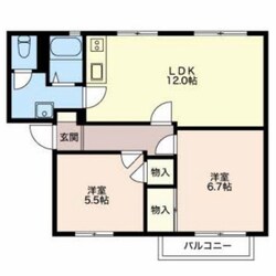 南日永駅 徒歩10分 2階の物件間取画像